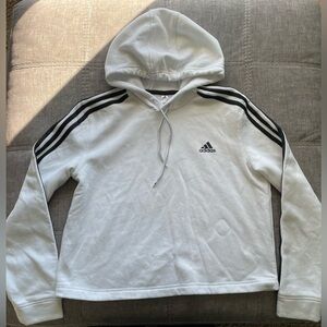 Adidas Essentials 3-stripe French Terry Crop Hoodie